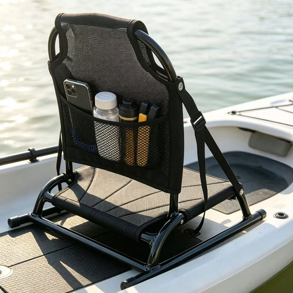Fishing Kayak Paddle - Cuscino Portatile in Alluminio con Schienale